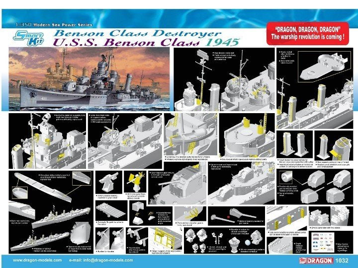 Dragon 1032 USS Benson DD-421 1/350 – Bild 2