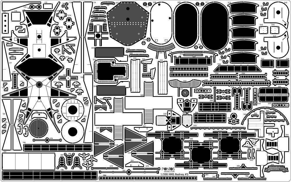 Pontos 23007F1 HMS RODNEY 1942 Detail Up Set 1/200 – image 25