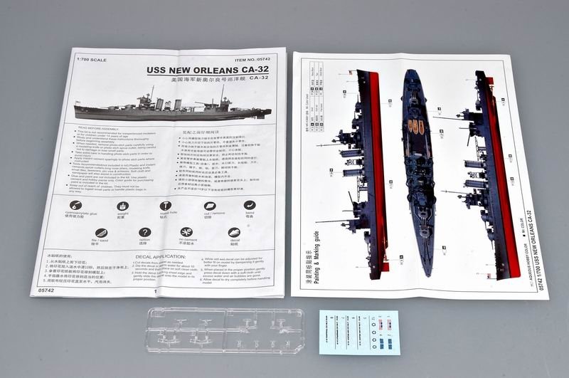 Trumpeter 05742 USS New Orleans CA-32 1/700 – obrázek 3