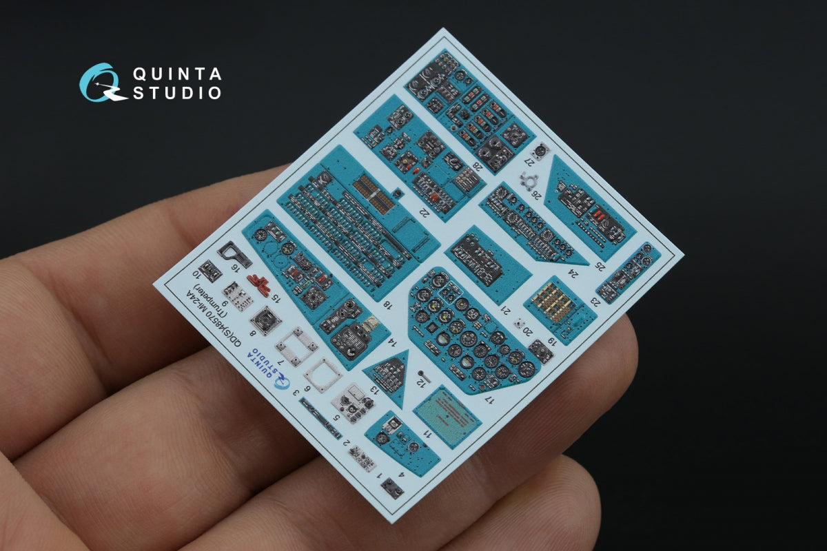 Quinta Studio QD48570 Mi-24A 3D-Printed &amp;amp; colored Interior on decal paper (Trumpeter) 1/48 – obrázek 4