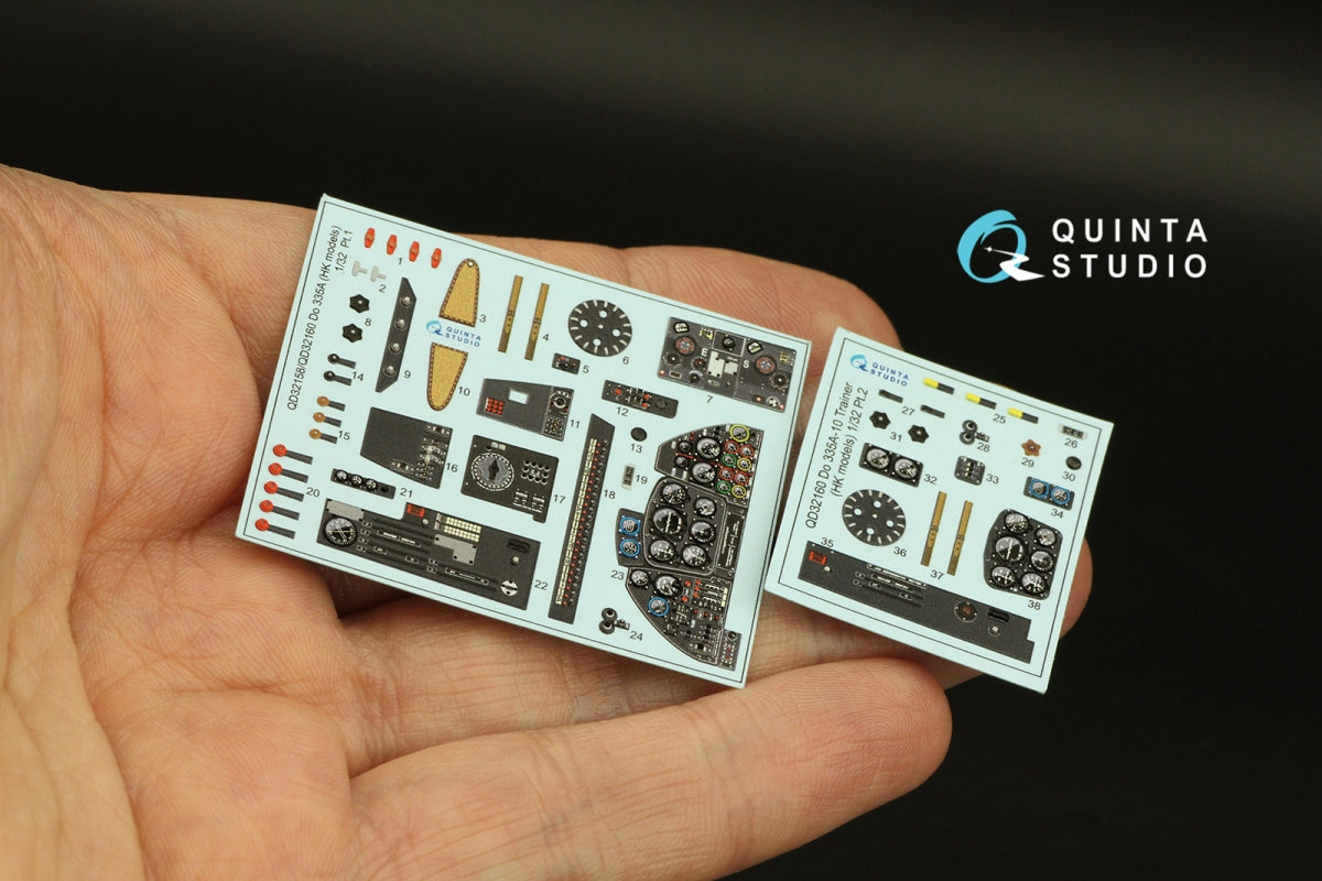 Quinta Studio QD32160 Do 335A-10 3D-Printed &amp;amp; colored Interior on decal paper (HK models) 1/32 – immagine 6