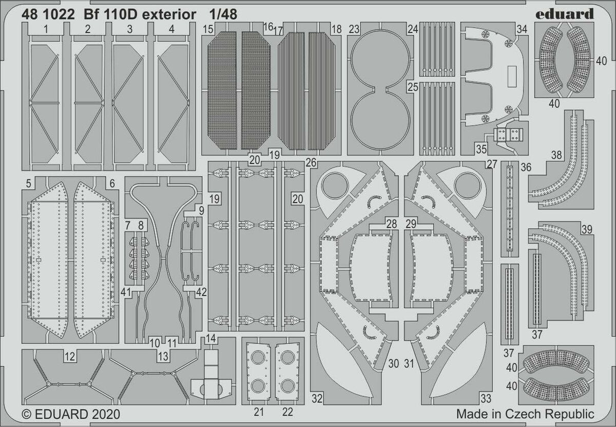 Eduard 481022 Bf 110D exterior for DRAGON 1/48