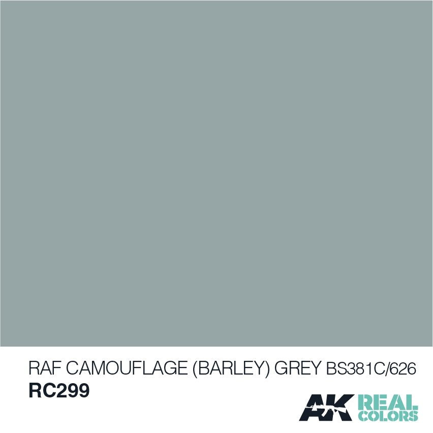 AK Interactive RC299 RAF CAMOUFLAGE (BARLEY) GRAY BS381C/626 – 10ML – immagine 2