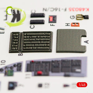 KELIK K48035 F-16CN &amp;quot;FIGHTING FALCON&amp;quot; INTERIOR 3D DECALS FOR TAMIYA KIT 1/48 – Bild 4