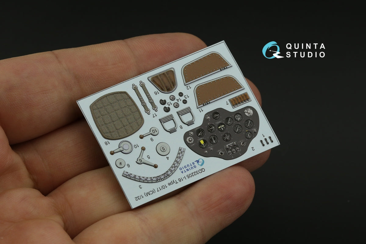 Quinta Studio QD32205 I-16 Type 10/17 3D-Printed colored Interior on decal paper (ICM) 1/32 – Bild 11