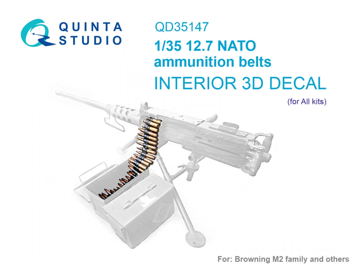 Quinta Studio QD35147 NATO 12.7 ammunition belts (All kits) 1/35