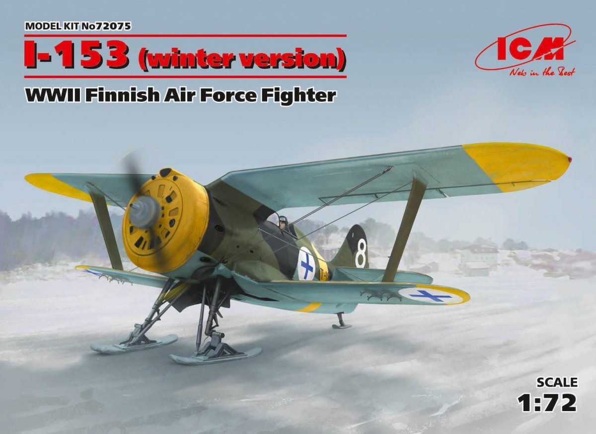 ICM 72075 I-153, WWII Finnish Air Force Fighter (winter version) 1/72