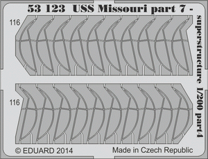 Eduard 53123 USS Missouri part 7 - superstructure TRUMPETER 1/200 – obrázek 4