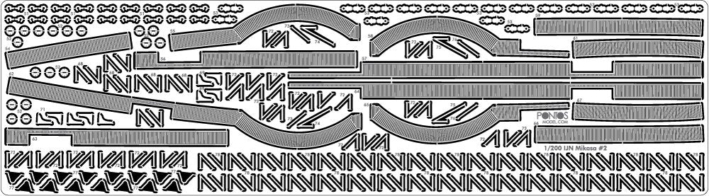 Pontos 23008F1 IJN MIKASA 1905 Detail Up Set 1/200 – Bild 23