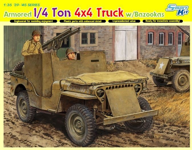 Camion blindé Dragon 6748 1/4 tonne 4x4 avec bazookas (1/35)