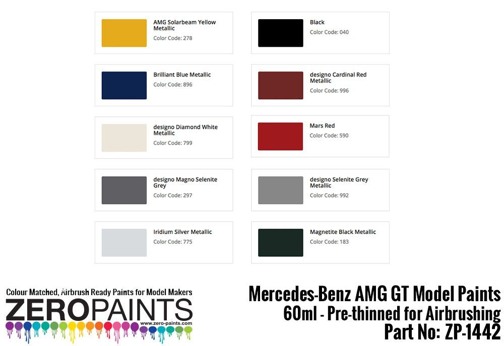 Zero Paints ZP-1442-CARDIN Mercedes AMG GT Cardinal Red 60ml – image 2