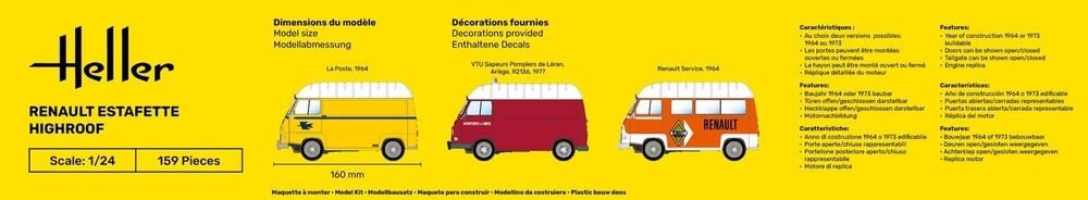 Heller 56740 Renault Estafette Highroof - Kit de démarrage 1/24 – image 6