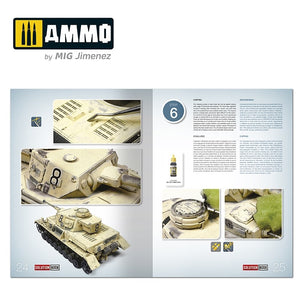 AMMO of Mig Jimenez 6602 SOLUTION BOOK 19 - Comment peindre les véhicules allemands DAK de la Seconde Guerre mondiale (anglais, espagnol, français, allemand) – image 4