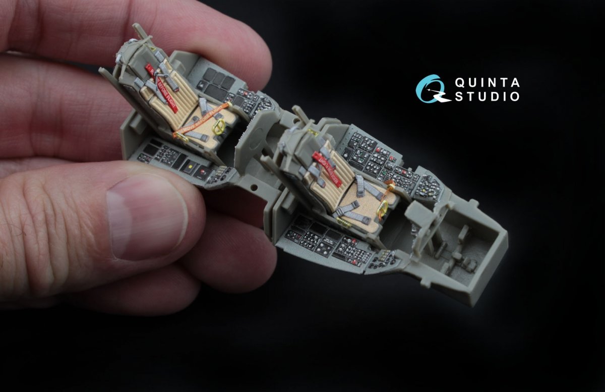 Quinta Studio QD48045 F-16D (block 30/40/50) 3D-Printed &amp;amp; colored Interior on decal paper (for Kinetic kit) 1/48 – Bild 5
