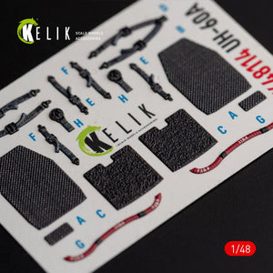 KELIK K48114 UH-60A Black Hawk - Type 2 &amp;quot;Defense Intelligence of Ukraine&amp;quot; interior 3D decals for ICM kit 1/48 – image 10