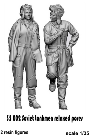 Glowel Miniatures 35002 Soviet Tankmen WWII relaxed poses 1/35