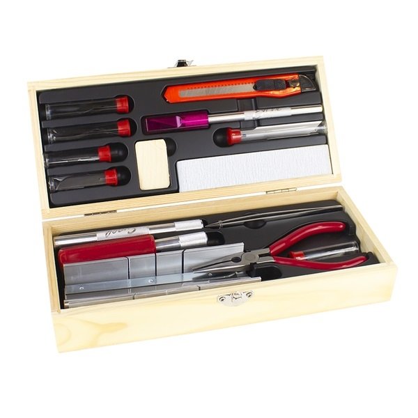 Coffret d'outils de luxe pour modélistes navals Excel Hobby Tools 44291