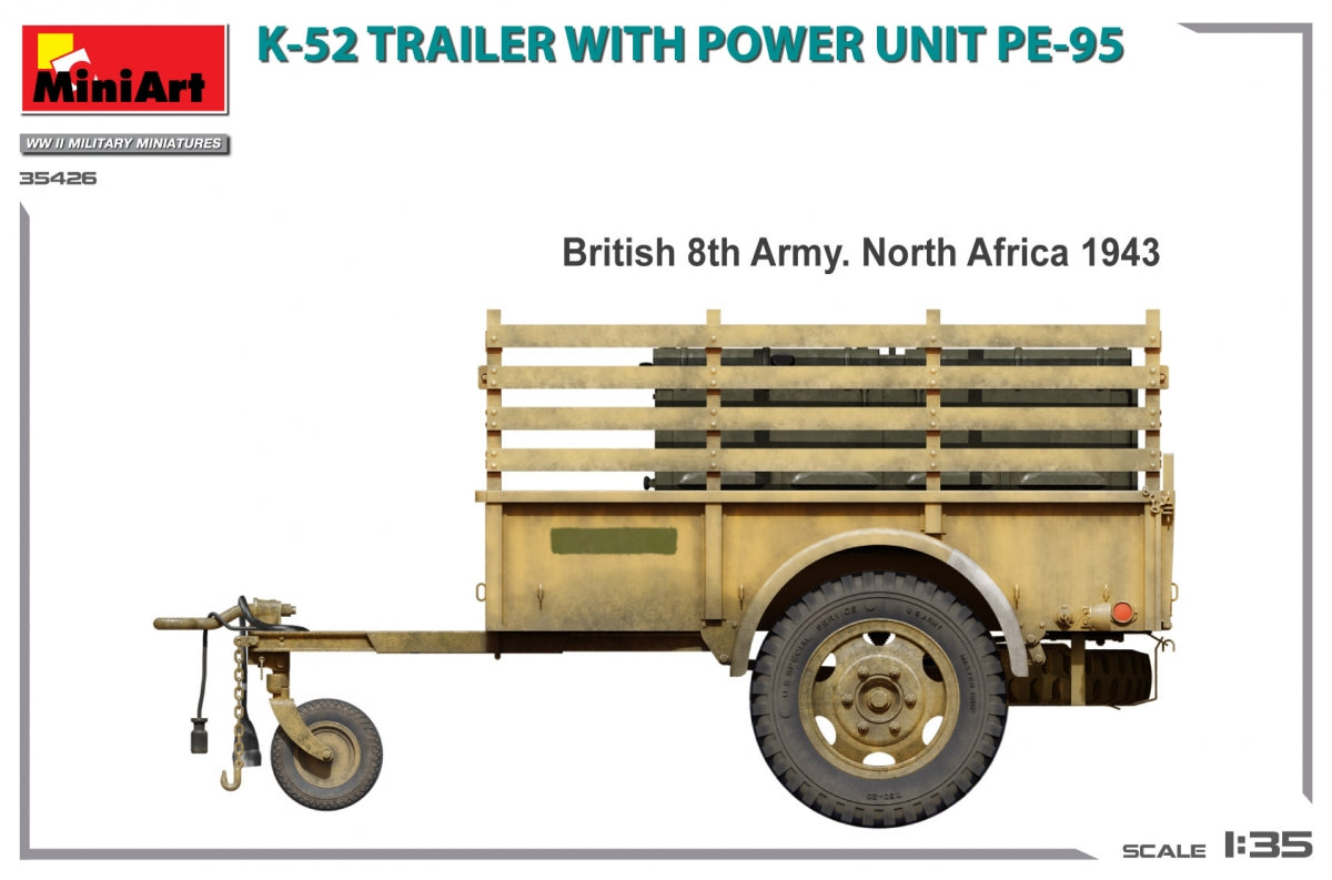 MiniArt 35426 K-52 TRAILER w/POWER UNIT PE-95 1/35 – immagine 4