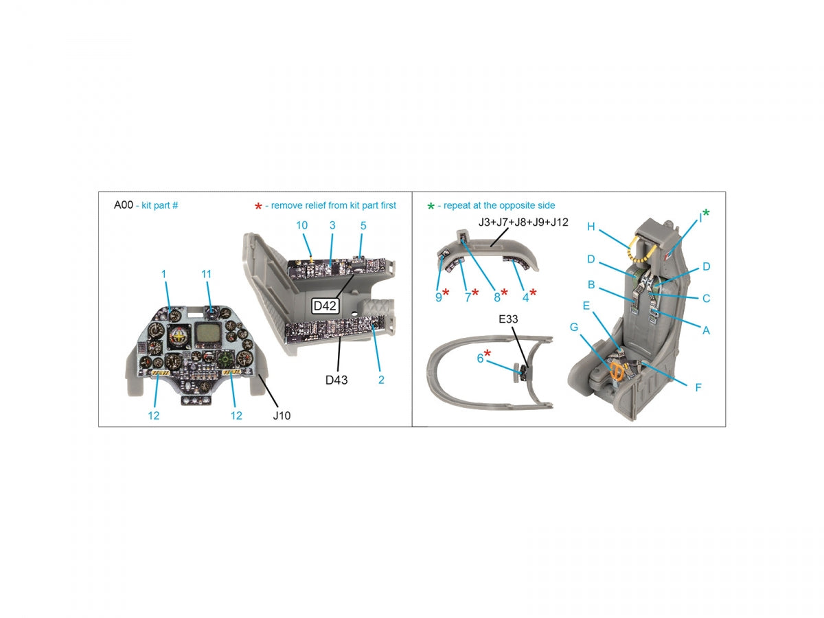 Quinta Studio QD48527 A-4M early 3D-Printed &amp;amp; colored Interior on decal paper (Magic Factory) 1/48 – image 2
