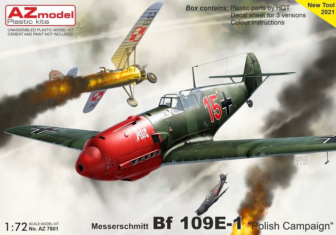 Maquette AZ7801 Bf 109E-1 « Campagne de Pologne » au 1/72