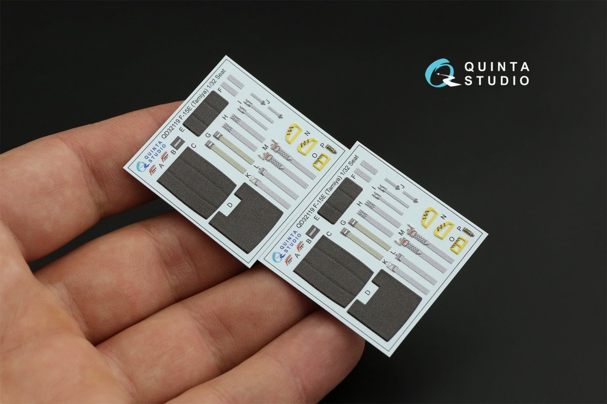 Quinta Studio QD32119 F-15E 3D-Printed &amp;amp; colored Interior on decal paper (Tamiya) 1/32 – Bild 13