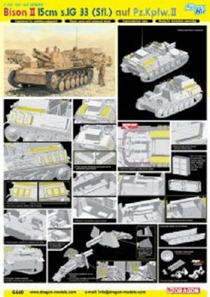 Dragon 6440 Bison II 15cm s.IG33 (Sfl.) auf Pz.Kpfw.II 1/35 – obrázek 2