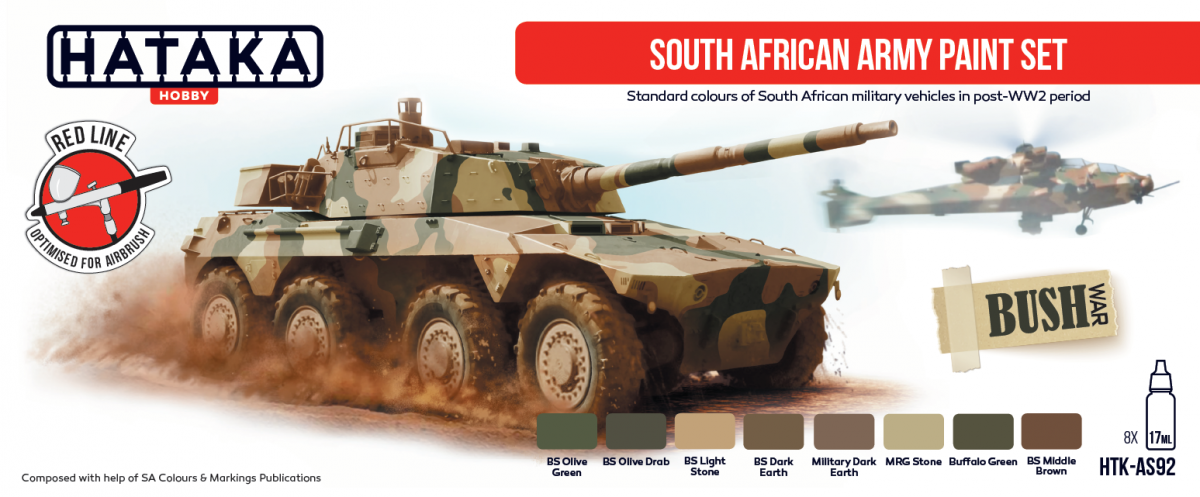 Hataka HTK-AS92 South African Army paint set (8x17ml) – Bild 2