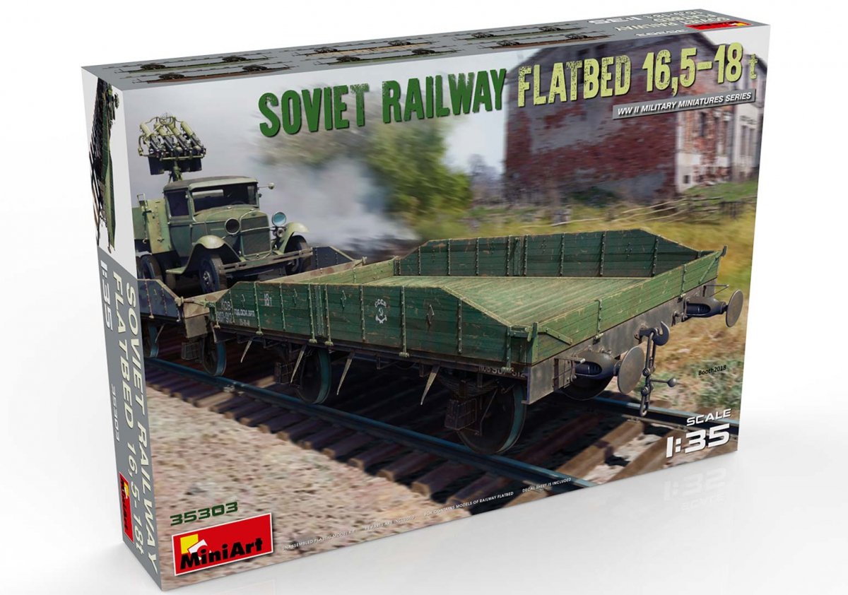MiniArt 35303 Soviet Railway Flatbed 16.5-18t (1/35) – immagine 2