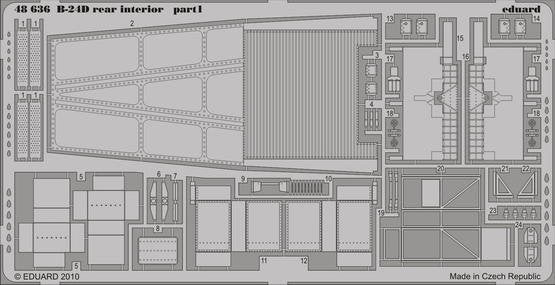 Eduard 48636 B-24D rear interior REVELL/MONOGRAM 1/48