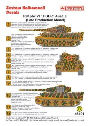 Techmod 48401 - Pz.Kpfw.VI Tiger Ausf.E (Late Production Model) 1/48 – zdjęcie 2