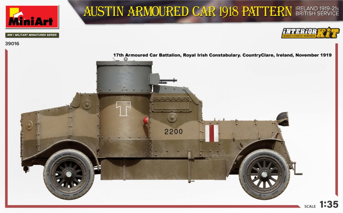 MiniArt 39016 AUSTIN ARMORED CAR 1918 PATTERN. IRELAND 1919-21. BRITISH SERVICE. INTERIOR KIT 1/35 – Bild 7