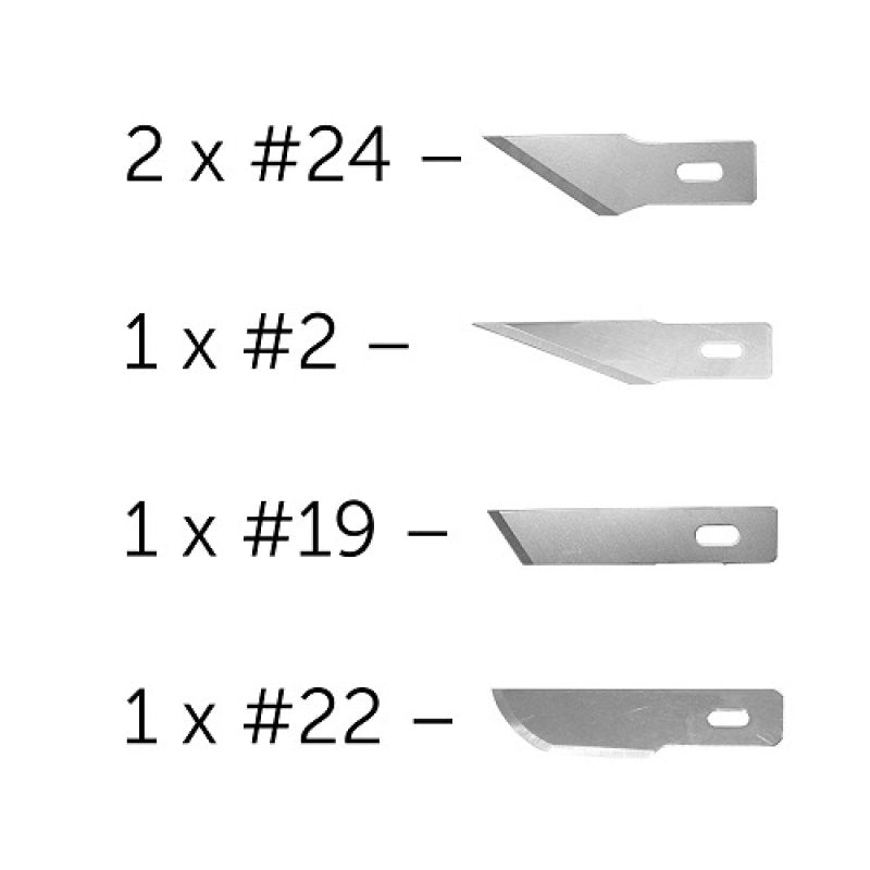 Modelcraft PKN2705 5 Assorted Blades for #2 &amp; #5 Knife
