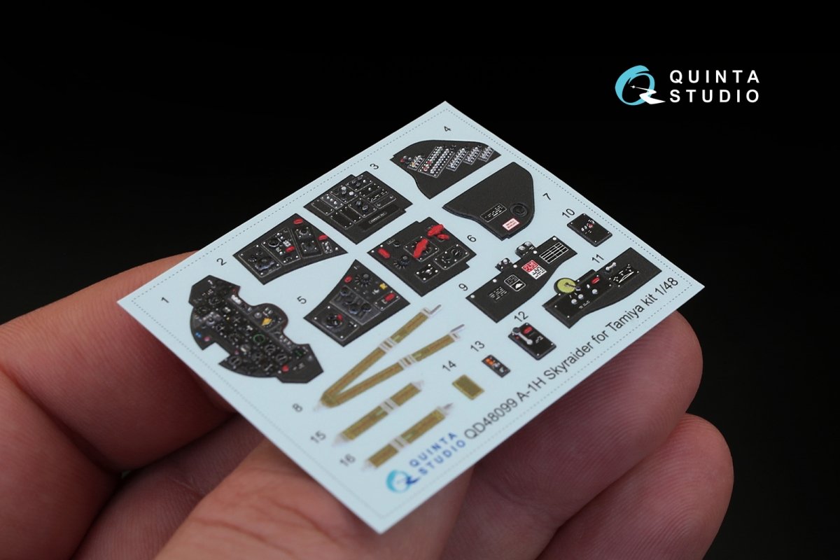 Quinta Studio QD48099 A-1H 3D-Printed &amp;amp; colored Interior on decal paper (for Tamiya kit) 1/48 – immagine 4