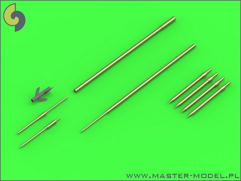 Master AM-48-120 Su-9 / Su-11 (Fishpot / Fishpot C) - Pilot Tubes and missile rails heads 1/48 – imagen 6