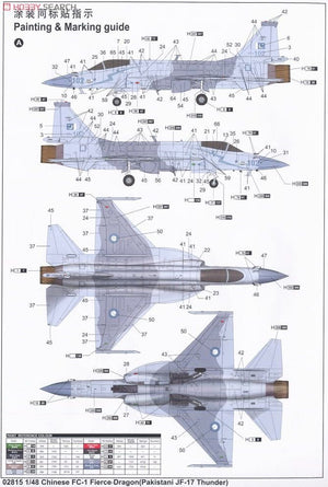 Trumpeter 02815 Chinese PLAAF FC-1 Fierce Dragon (Pakistan JF-17 Thunder) 1/48 – Bild 7