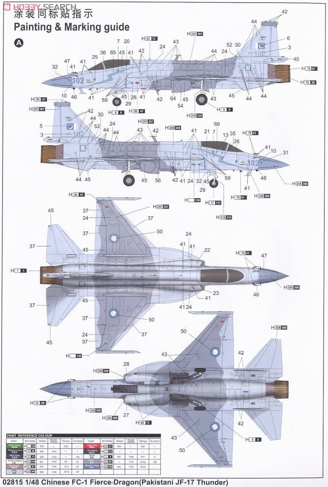 Trumpeter 02815 Chinese PLAAF FC-1 Fierce Dragon (Pakistan JF-17 Thunder) 1/48 – Bild 7