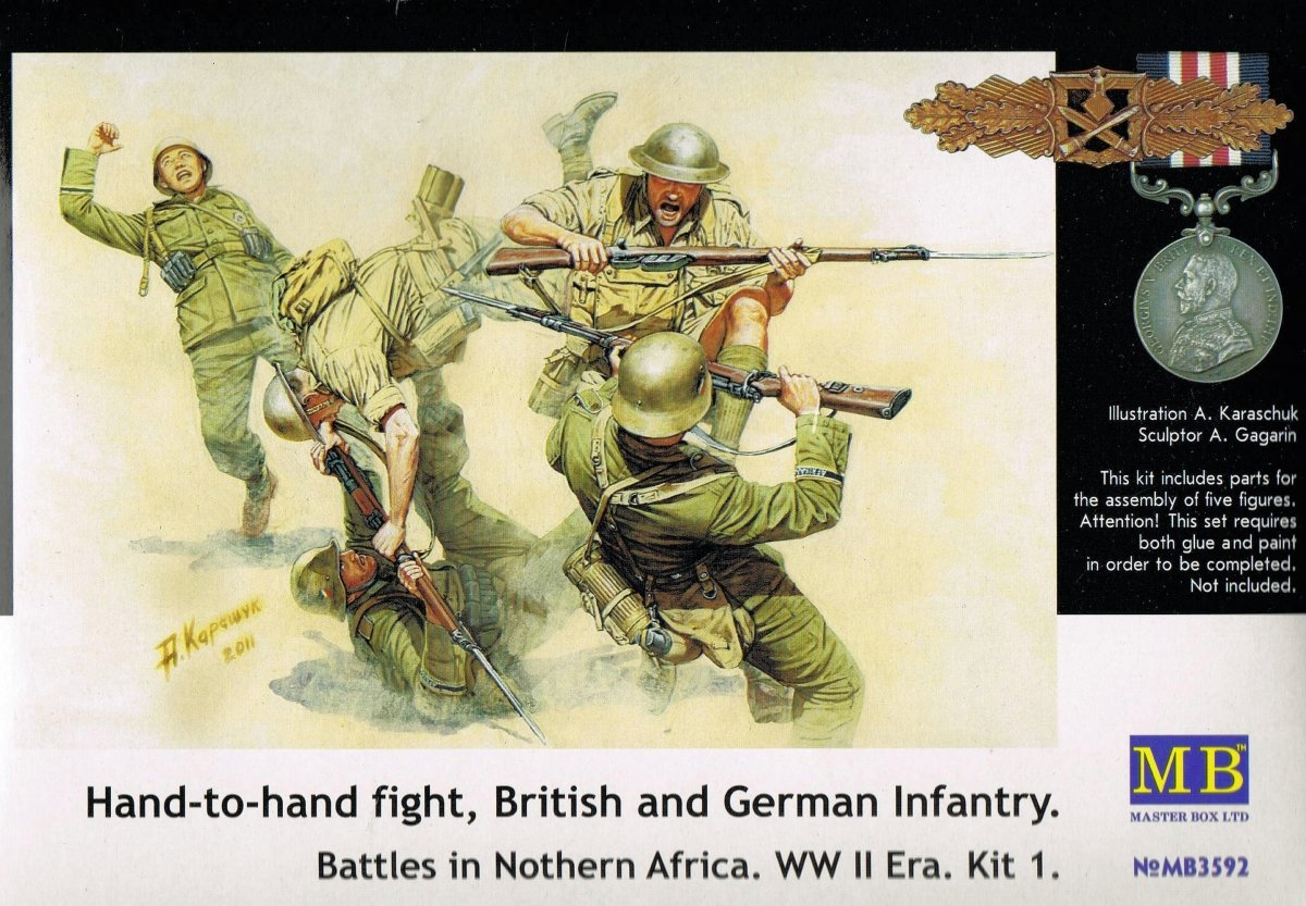 Master Box 3592 Hand-to-hand fight British and German Infantry 1/35