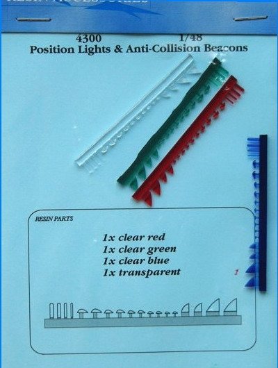 Aires 4300 Position lights &amp;amp; anti-collision beacons 1/48 TAMIYA