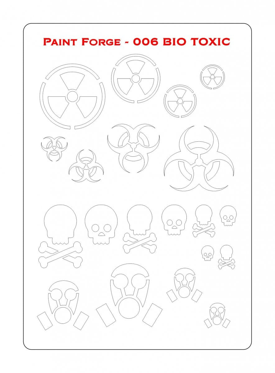 Paint Forge PFST006M STENCIL - BIO TOXIC – immagine 2