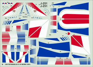 ModelMaker Decals D48160 Dutch F-16 Demo 1994 1/48 – image 4