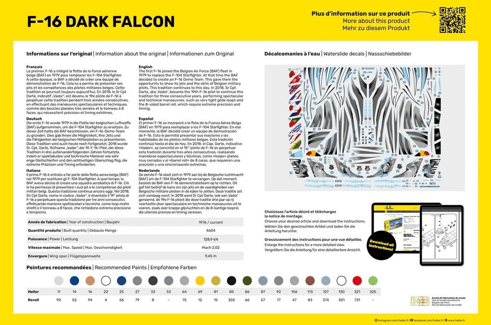 Heller 30411 F-16 Dark Falcon 1/48 – immagine 3