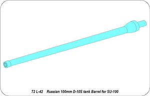 Aber 72L-42 Barrel 100 mm for SU-100 / Russian 100 mm Barrel for SU-100 1/72 – obrázek 6