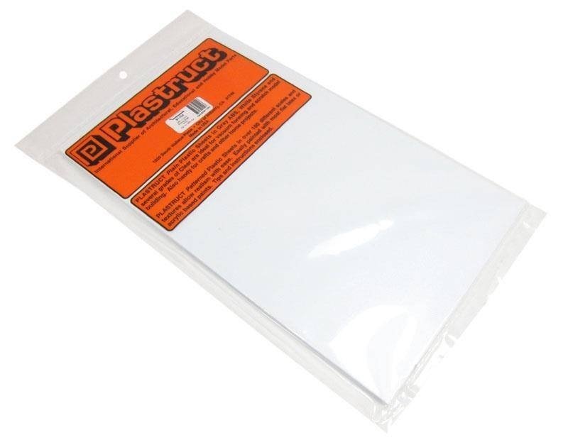 Plastruct 91107 STYRENE SHEET Polystyrene sheet 178mm x 300mm x 2.6mm WHITE / 2pcs