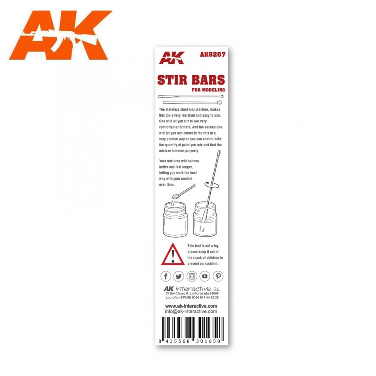 AK Interactive AK8207 MODELING STIRRING BARS – immagine 2