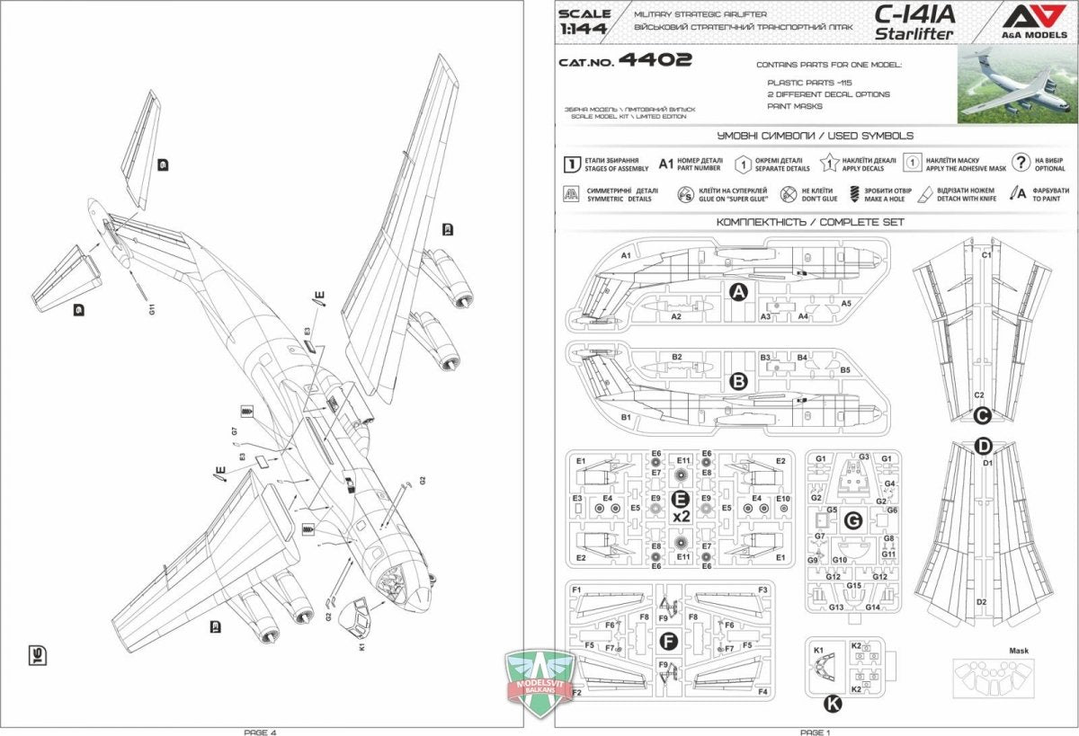 A&amp;amp;A Models 4402 C-141A Military Strategic Airlifter 1/144 – zdjęcie 6