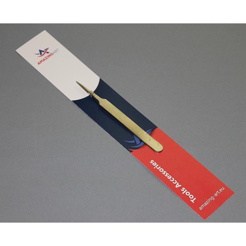 Amazing Art 18437 Straight Tweezers with Sharp Tip 11 cm