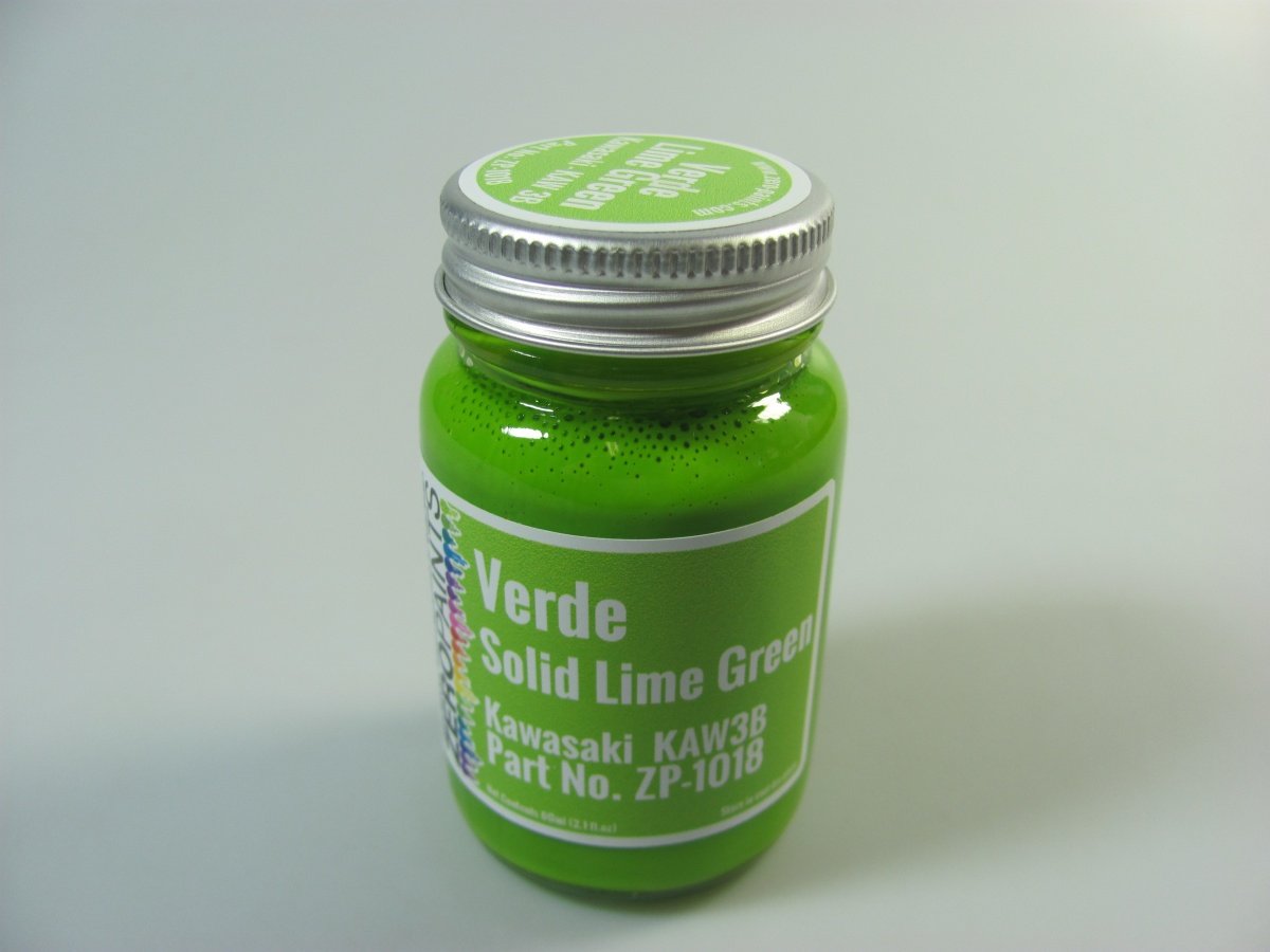 Zero Paints ZP-1018KAW3B VERDE (Solid Lime Green ) for Tamiya KR500, KR1000F 60ml