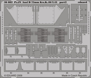 Eduard 36082 Pz. IV Ausf. D Quarter K.40/ L43 75mm 1/35 Dragon