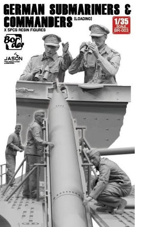 Border Model BR-003 German Submarines &amp;amp; Commanders (Loading) resin figures 5 Pcs. 1/35