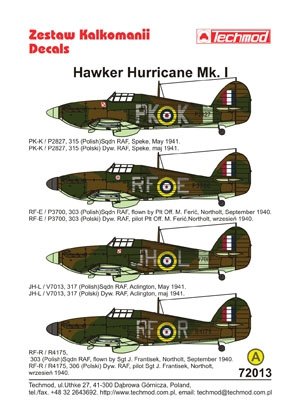 Techmod 72013 - Hawker Hurricane Mk I 1/72 – zdjęcie 2